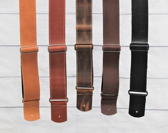 Personalized Leather Guitar Strap, 2" Engraved Leather Guitar Strap, Musician Gift