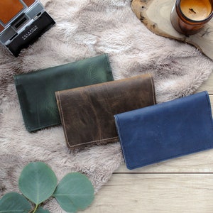 Cartera de cuero personalizada hecha a mano con sobre para efectivo en EE. UU. - Sistema de presupuesto - Carpeta de efectivo - Sistema de cartera de cuero con sobre para efectivo - Cartera de efectivo para hombres