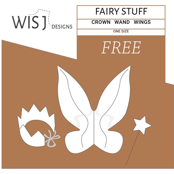 FREE sewing pattern Fairy wings, wand & crown