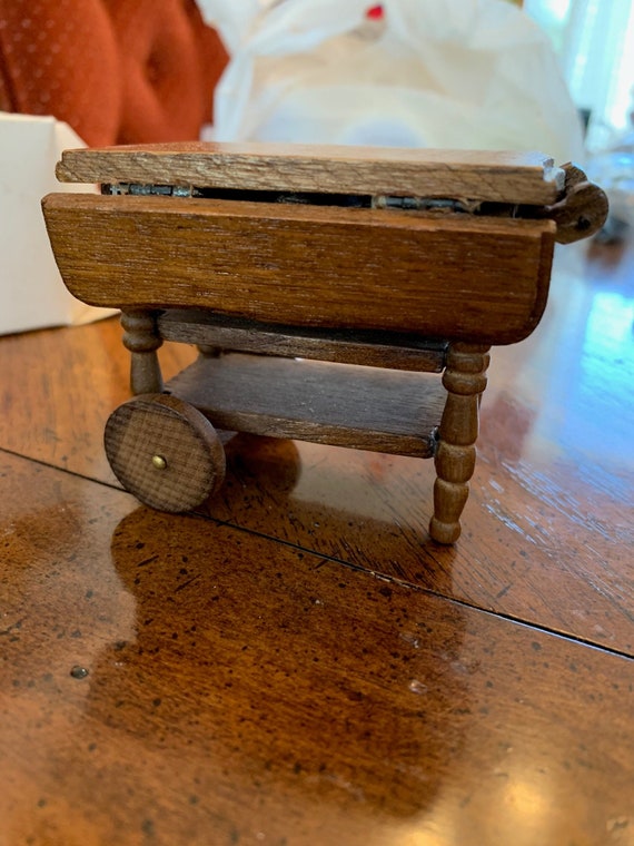 childrens wooden tea trolley