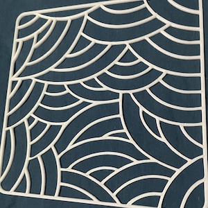 Abstrakte Kaskaden Regenbogen Bogen Schablone 30 cm x 30 cm für Clay Pottery Keramik Stoff Leinwand Kunst DIY Craft Template