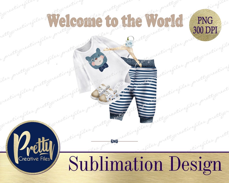 New Baby Boy Sublimation Design Sublimation Download Instant Etsy UK
