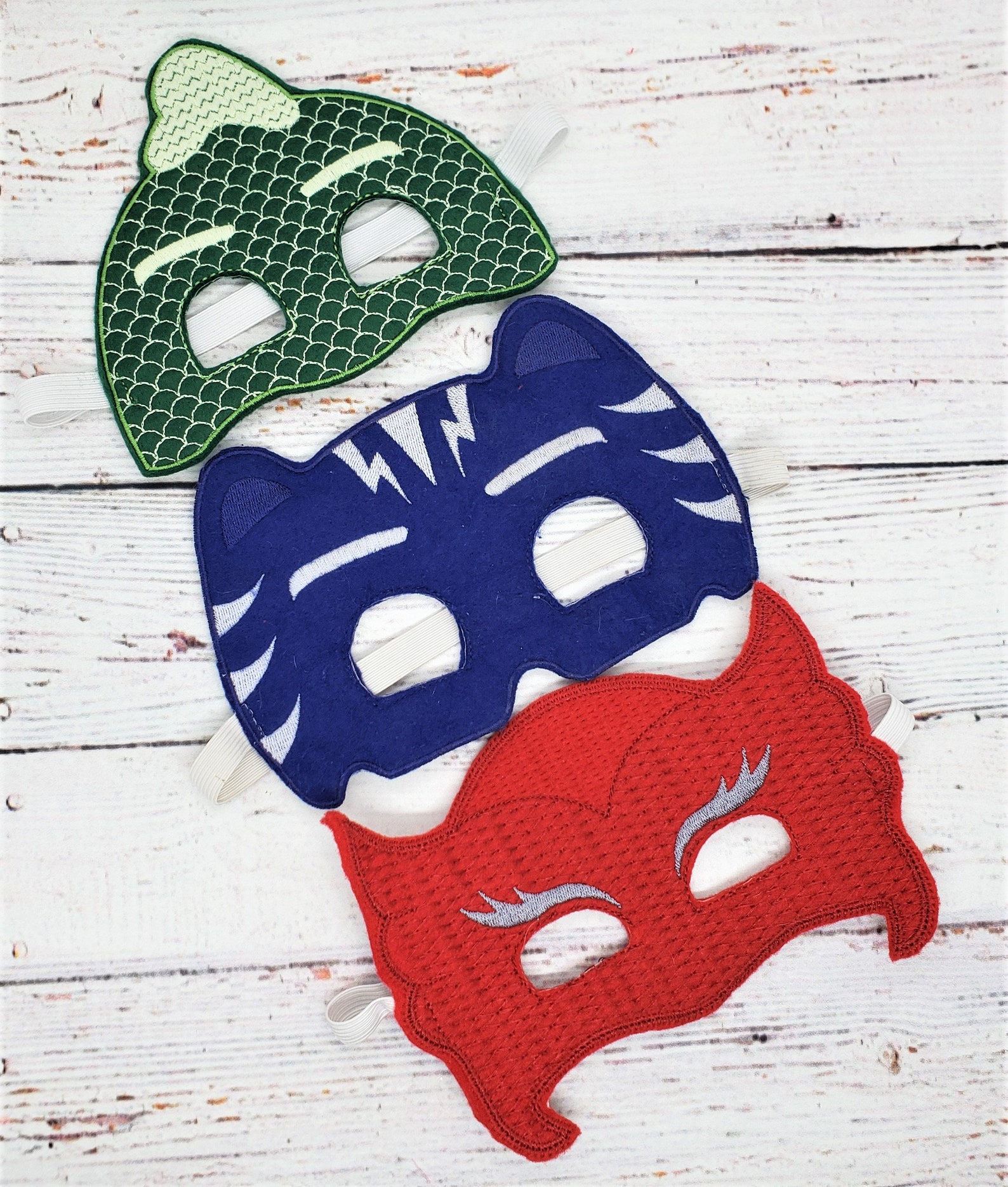 ITH Pajama Masks Play Mask Bundles Green Gecko Red Owl Blue | Etsy