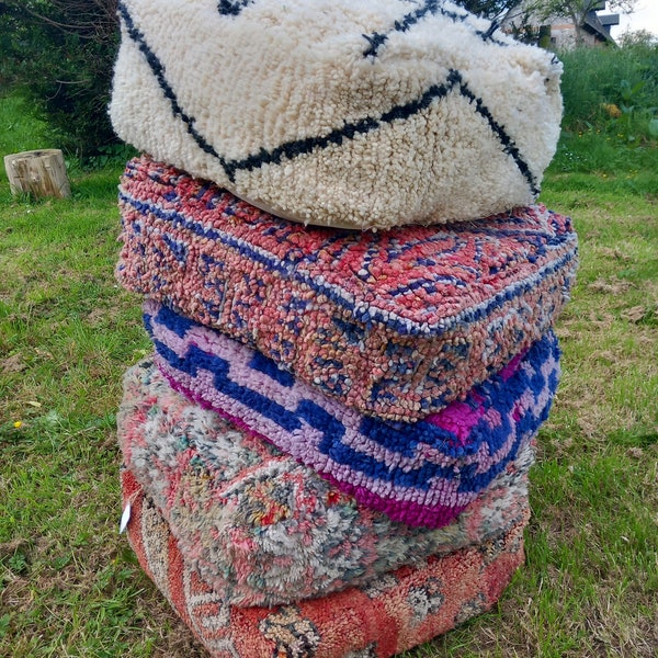 Pouf Marocain Cuir - Décoration Oriental