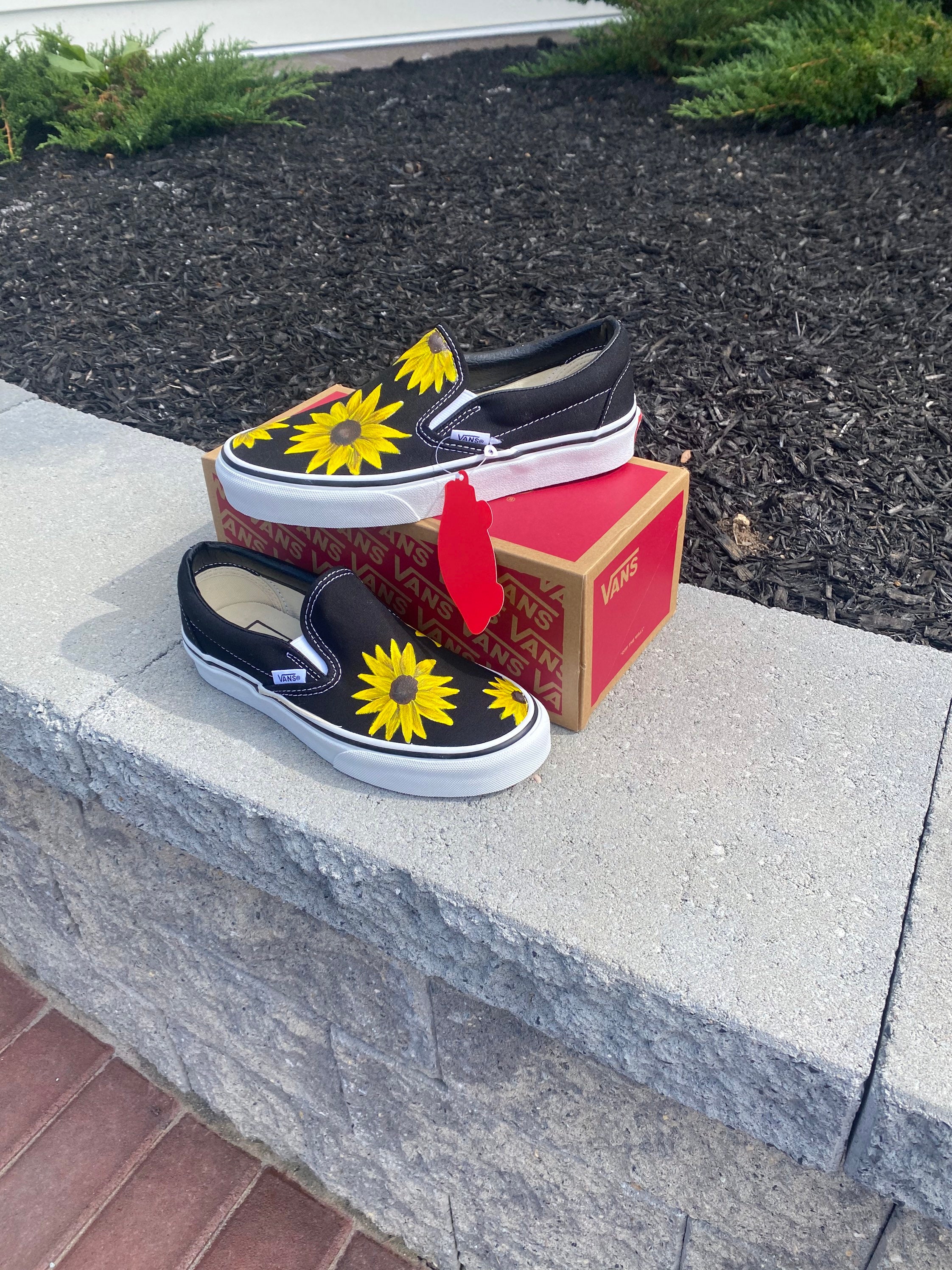 black sunflower vans