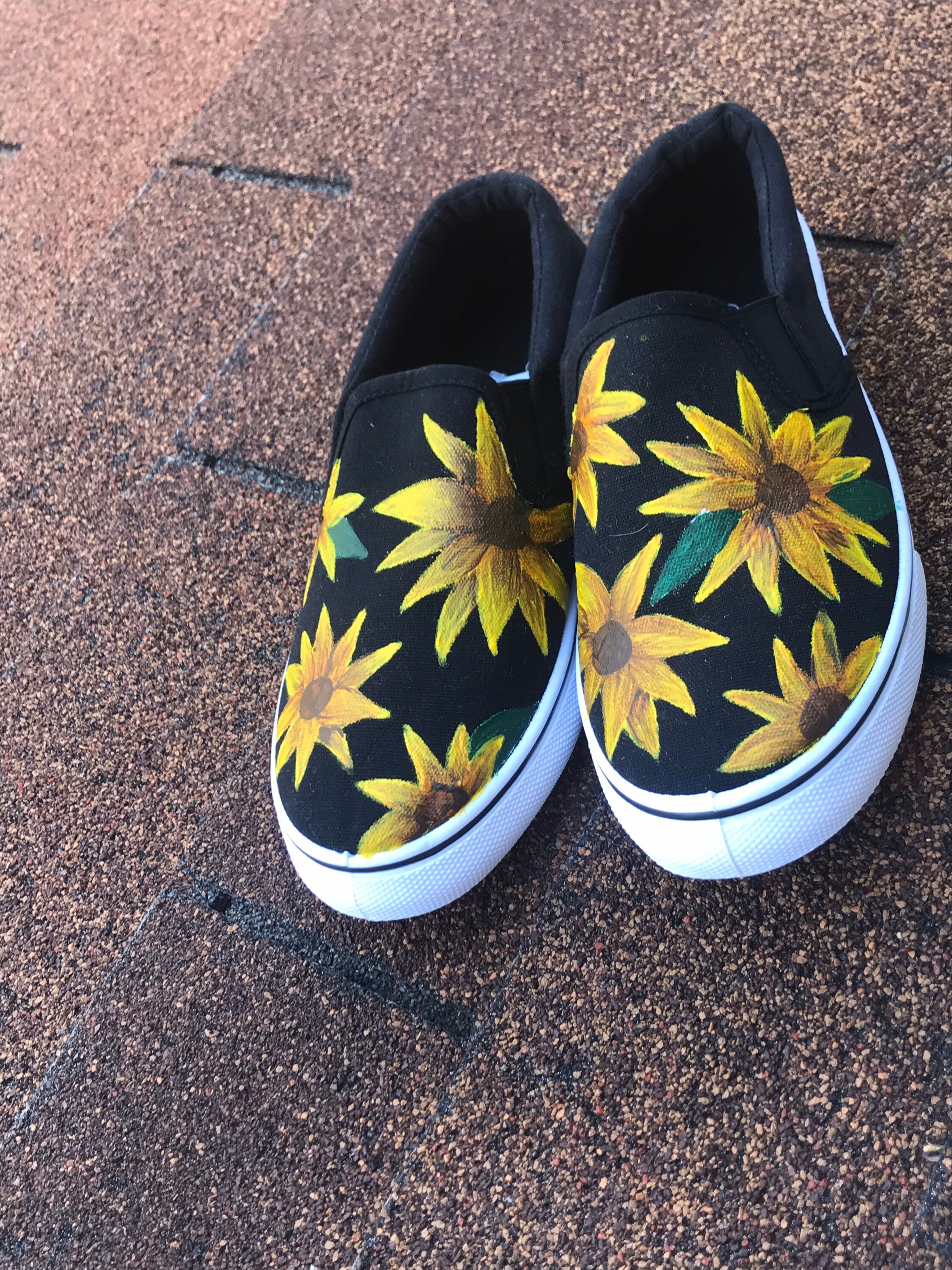 black sunflower vans