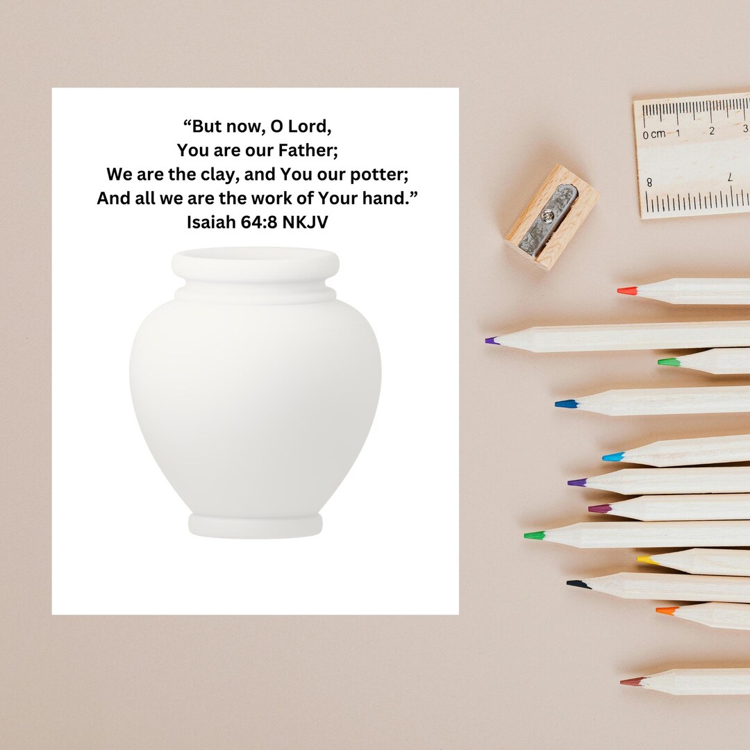 Potter and Clay Coloring Page Isaiah 64:8, Bible Verse Pottery ...