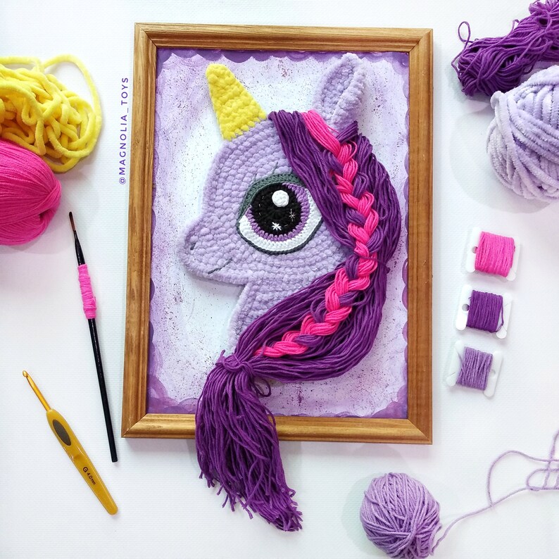 Download Crochet Pattern Unicorn Applique Rainbow Unicorn Crochet ...