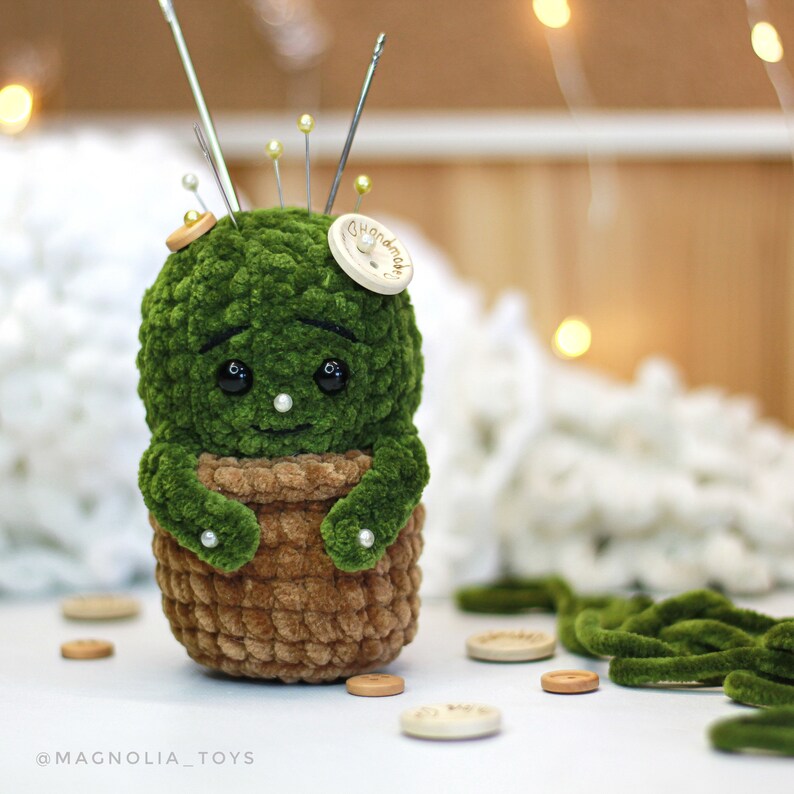 Crochet Pattern Cactus Pin Cushion Pincushion Patterns Cactus Etsy