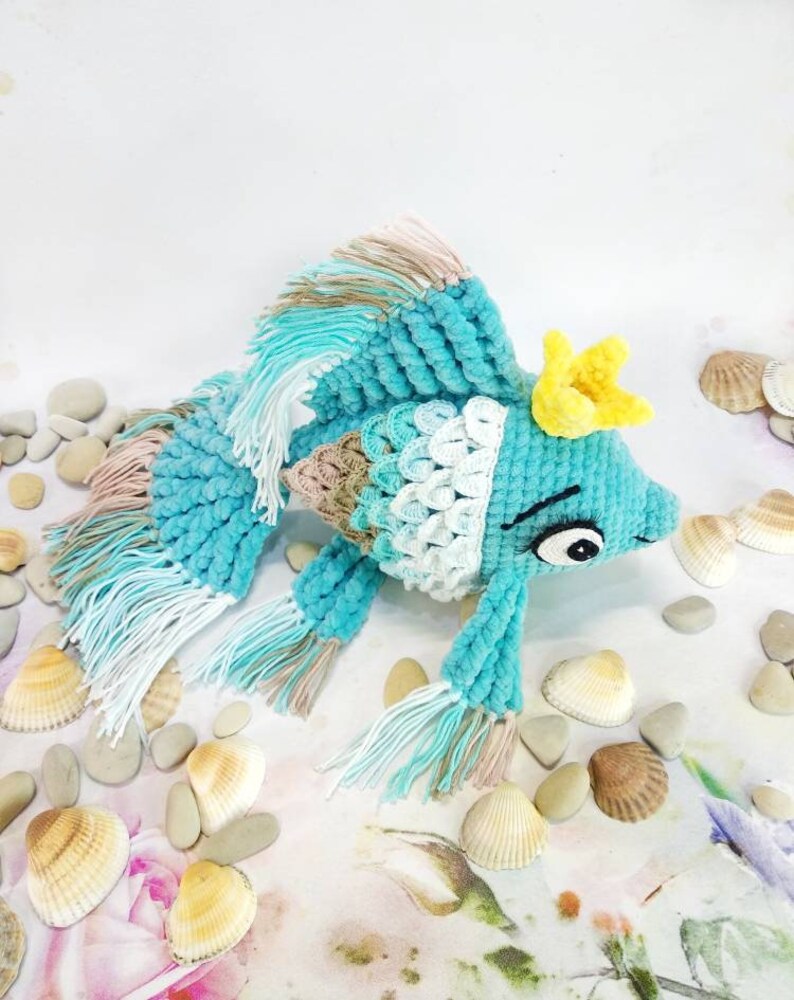 Fish Toy Fish Plush Crochet Fish Baby Fish Toy Fishing Etsy