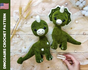 Amigurumi Dinosaur Pattern Dinosaur toy Crochet dragon Dinosaur baby