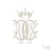 Royal Crowns to Your Choice of Pre-made Monogram Design, Interlocking ...