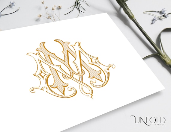 Wedding Monogram Logo, MM Initials