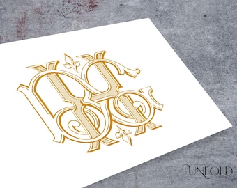 Pre-Made Digital Monogram Letters D, G, H - Customizable & Ready for Use - Instant Download for Personalized Gifts and Designs