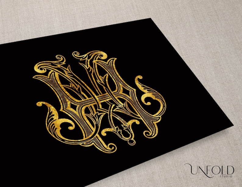 Vintage Interlocking Monograms, Wedding Monogram, Digital Download ...