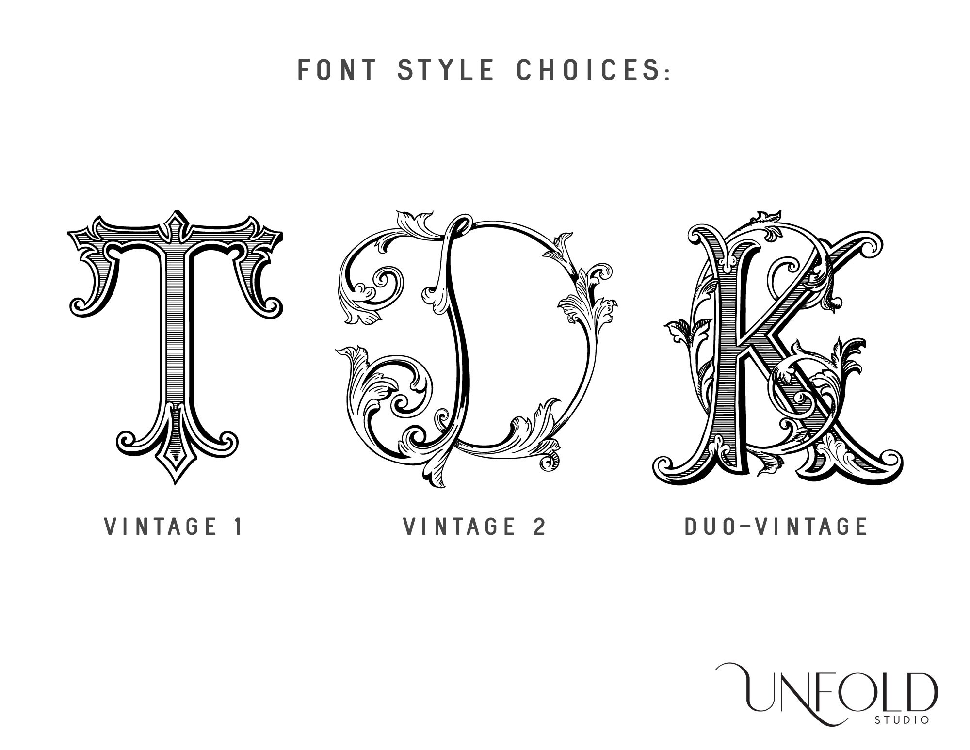 Royal Crowns to Your Choice of Pre-made Monogram Design, Interlocking ...