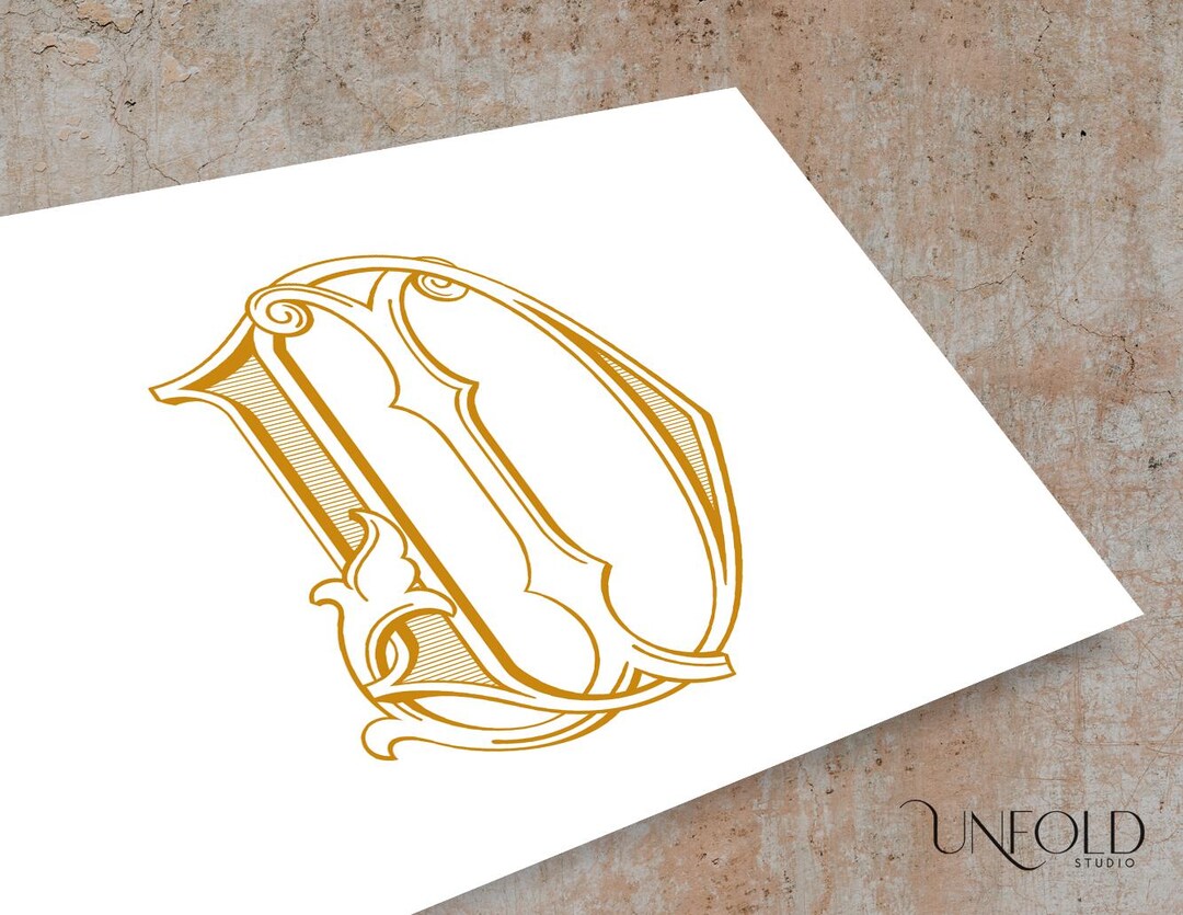 J and D Name Initials, Classic Style, Wedding Monogram or Last or First ...