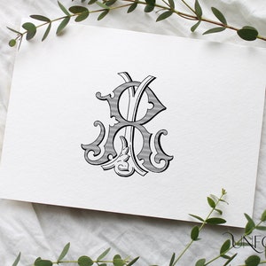 RJ or JR Name Initials, Classic Monograms, Wedding Monogram, Duogram ...