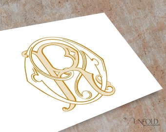 Vintage Interlocking Monogram, R and O (Digital Download)