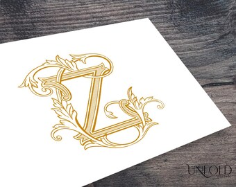 Pre-Made Digital Monogram Logo Design - Custom C & Z, CZ Initials Branding, Elegant Personalized Logo for Business, Wedding, or Personal Use