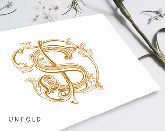 Name Initials, Vintage Monograms, Wedding Monogram, Duogram