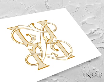 ZH or HZ couple's monogram design, wedding monogram, ready-made monogram, Interwoven letters, instant download monogram logo design H and Z