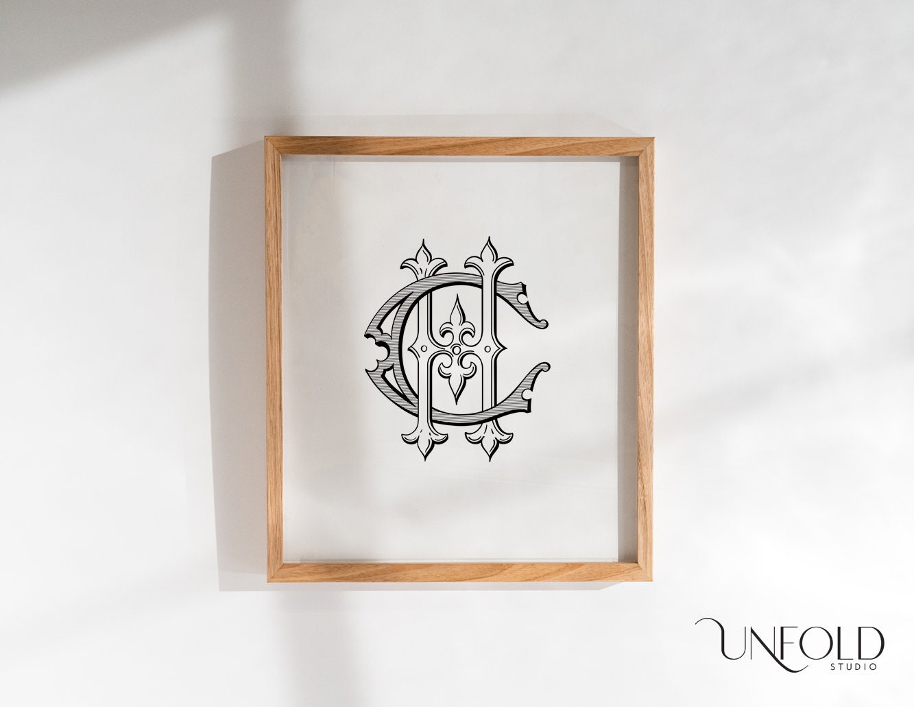 H & C Classic Interlocking Monograms, Wedding Monogram, Digital ...