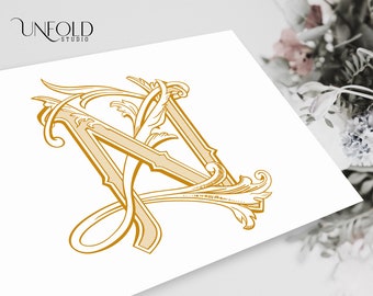 antique initial・monogram motif..:⋈*2個セット antique initial・monogram motif..:⋈*2個セット