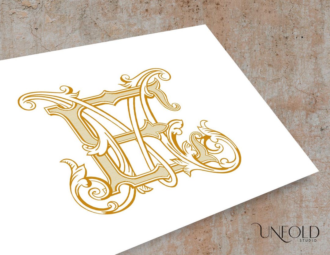 EM Monogram Digital Design - E and M Initials Logo - Printable EM Art ...