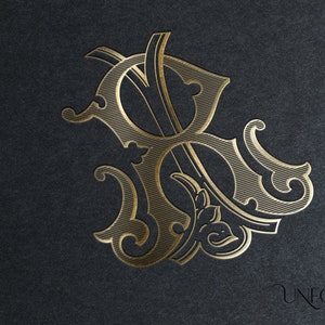 RJ or JR Name Initials, Classic Monograms, Wedding Monogram, Duogram ...