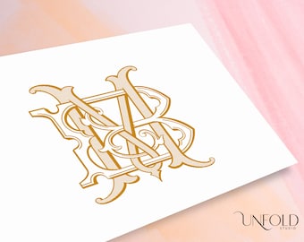 MB or BM Name Initials, Classic Monograms, wedding monogram, duogram, digital, Interwoven letters, instant download initials - M & B