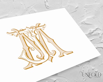 JM or MJ Name Initials, Classic Monograms, wedding monogram, duogram, digital, Interwoven letters, instant download initials for J and M