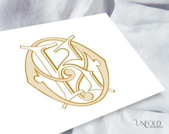 Vintage Interlocking Monogram, K and O (Digital Download)