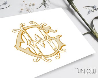 GH Monogram Print, HG Initials Wall Art, Digital G and H Letters, Custom Monogram Design, Printable Couple Gift, Wedding and Name Initials