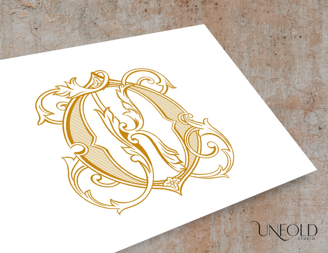 K & O Vintage Monograms, Wedding Monogram, Digital Download, Interwoven ...