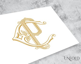 CP Monogram Print, CP Initials Wall Art, Digital C and P Letters, Custom Monogram Design, Printable Couple Gift, Wedding and Name Initials