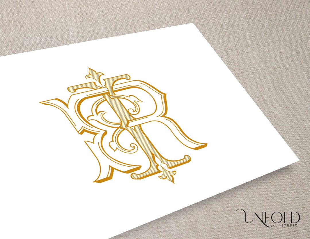 R and I Name Initials, Classic Monograms, Wedding Monogram, Duogram ...