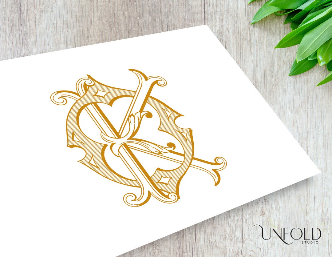 K & O Vintage Monograms, Wedding Monogram, Digital Download, Interwoven ...