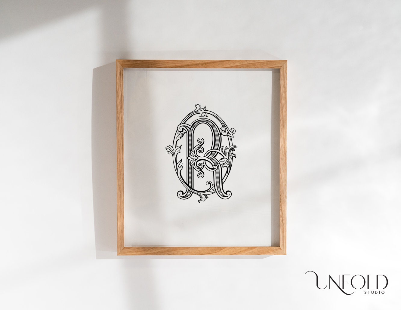 Letter R Interlocking O and R Interlocking Monograms, Wedding Monogram, Digital Download ...