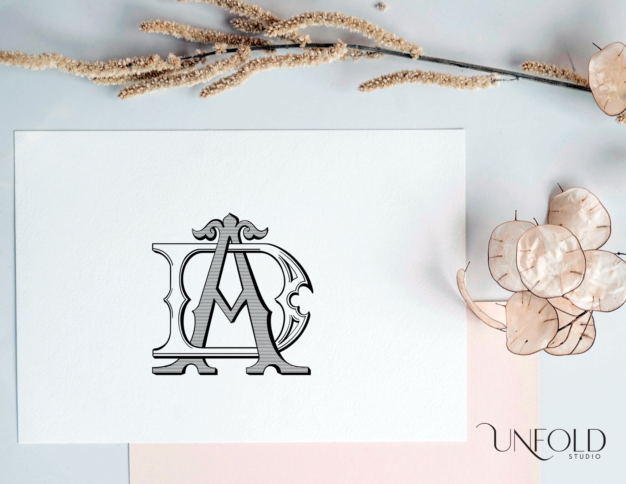 D and A Monogram Initials, Classic Monograms, Two Initial Wedding ...