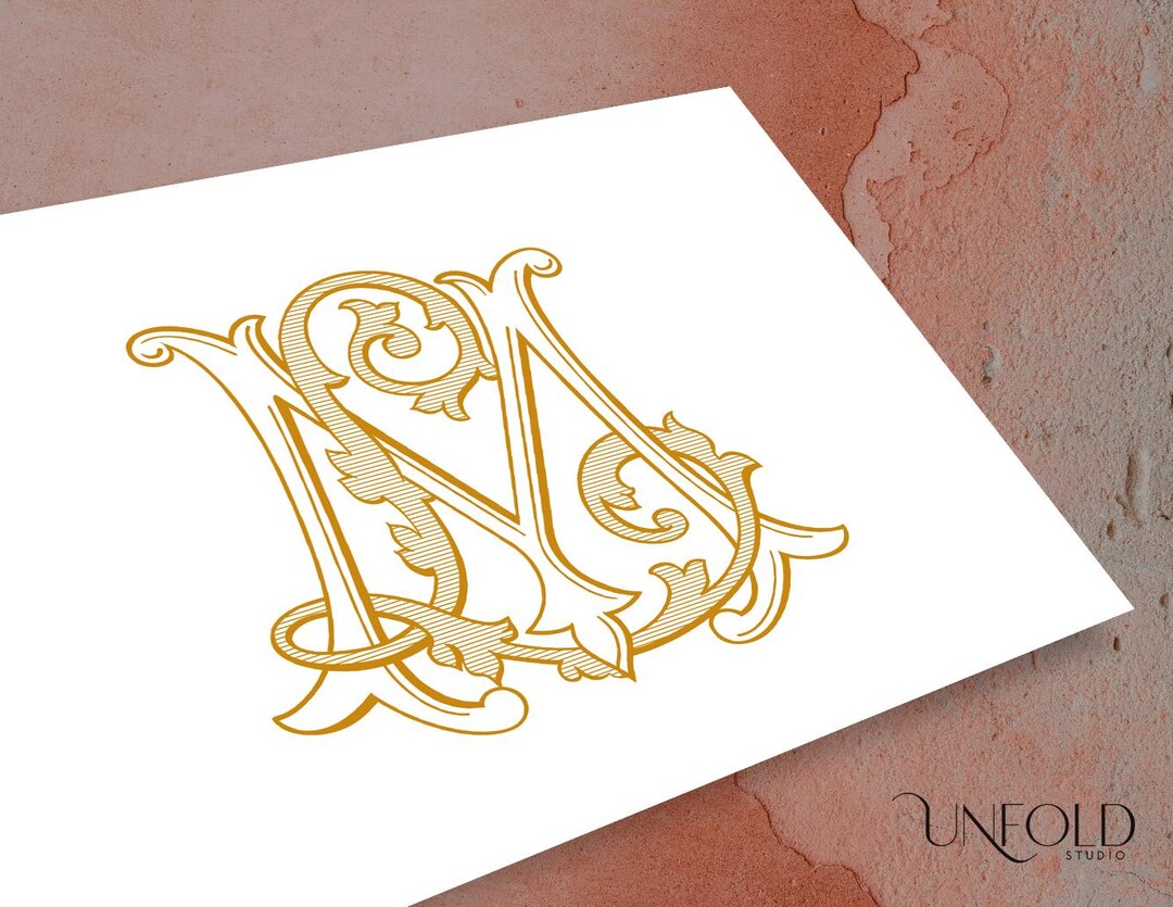 Monogram Mlf M & L Vintage Monograms, Wedding Monogram, Digital Download, Interwoven ...