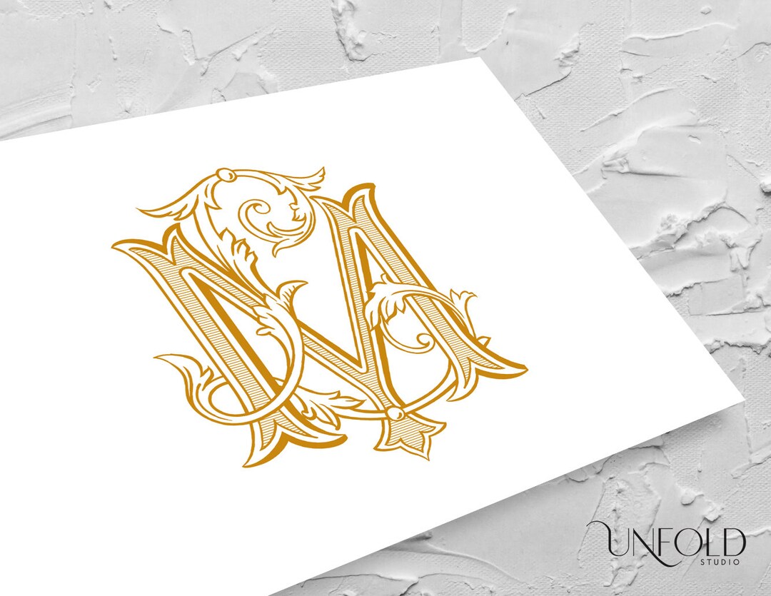 Monogram Mlf M & L Vintage Monograms, Wedding Monogram, Digital Download, Interwoven ...