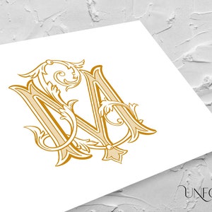 Initial letter MM, overlapping elegant monogram logo, luxury