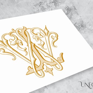 L W Name Initials Classic Monograms wedding monogram | Etsy