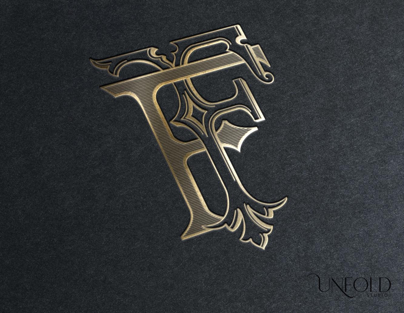Custom Digital F & F Interlocking Monogram, Personalized Monogram ...