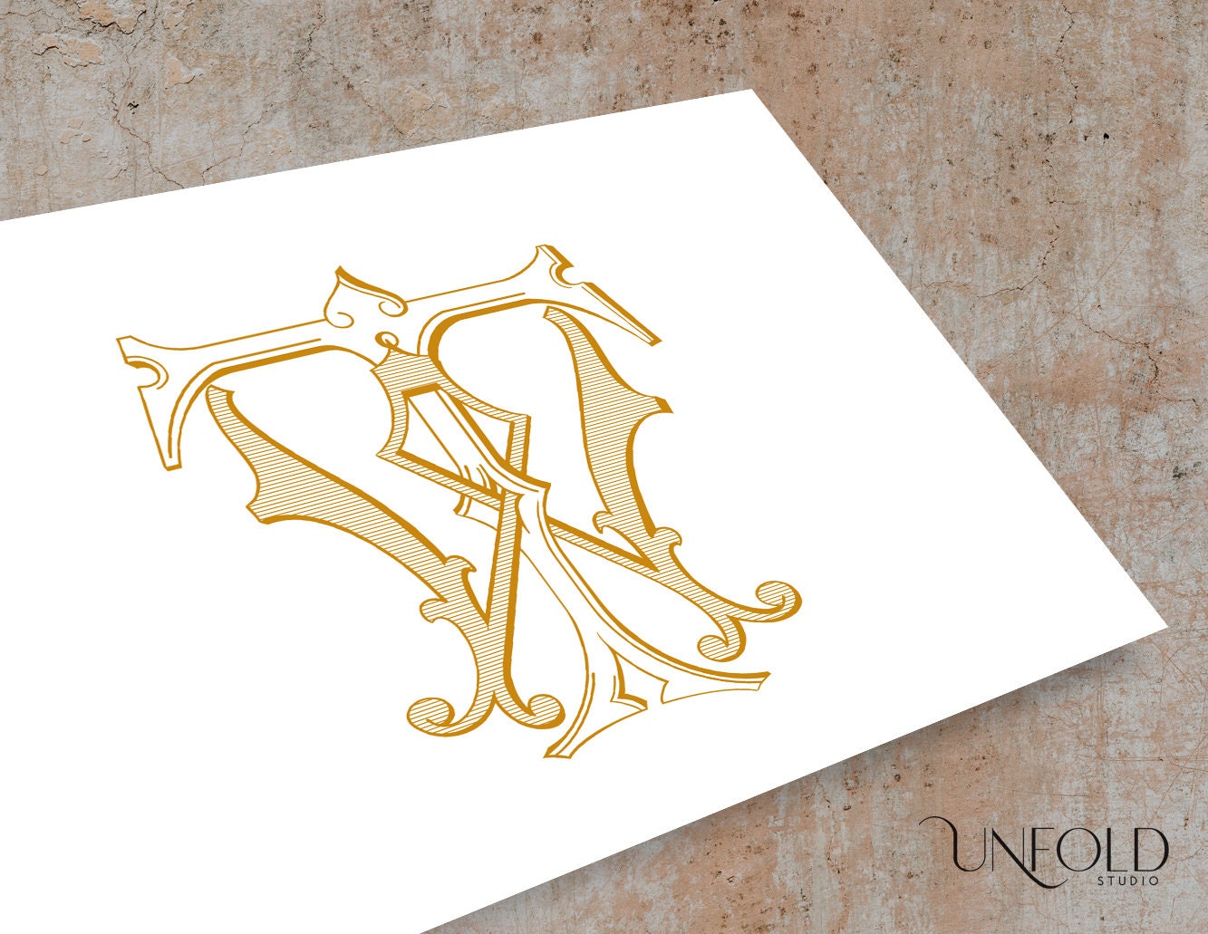 T, W Name Initials, Classic Monograms, Wedding Monogram, TW, WT