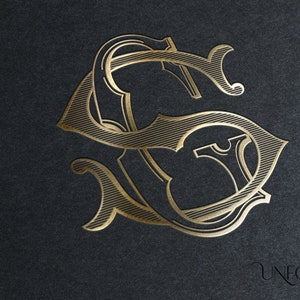 GS or SG Name Initials, Classic Monograms, Wedding Monogram, Digital ...