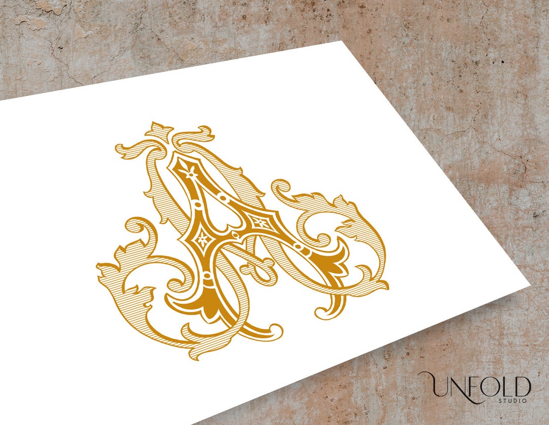 A & A Name Initials, Classic Monograms, Wedding Monogram, Digital Files ...