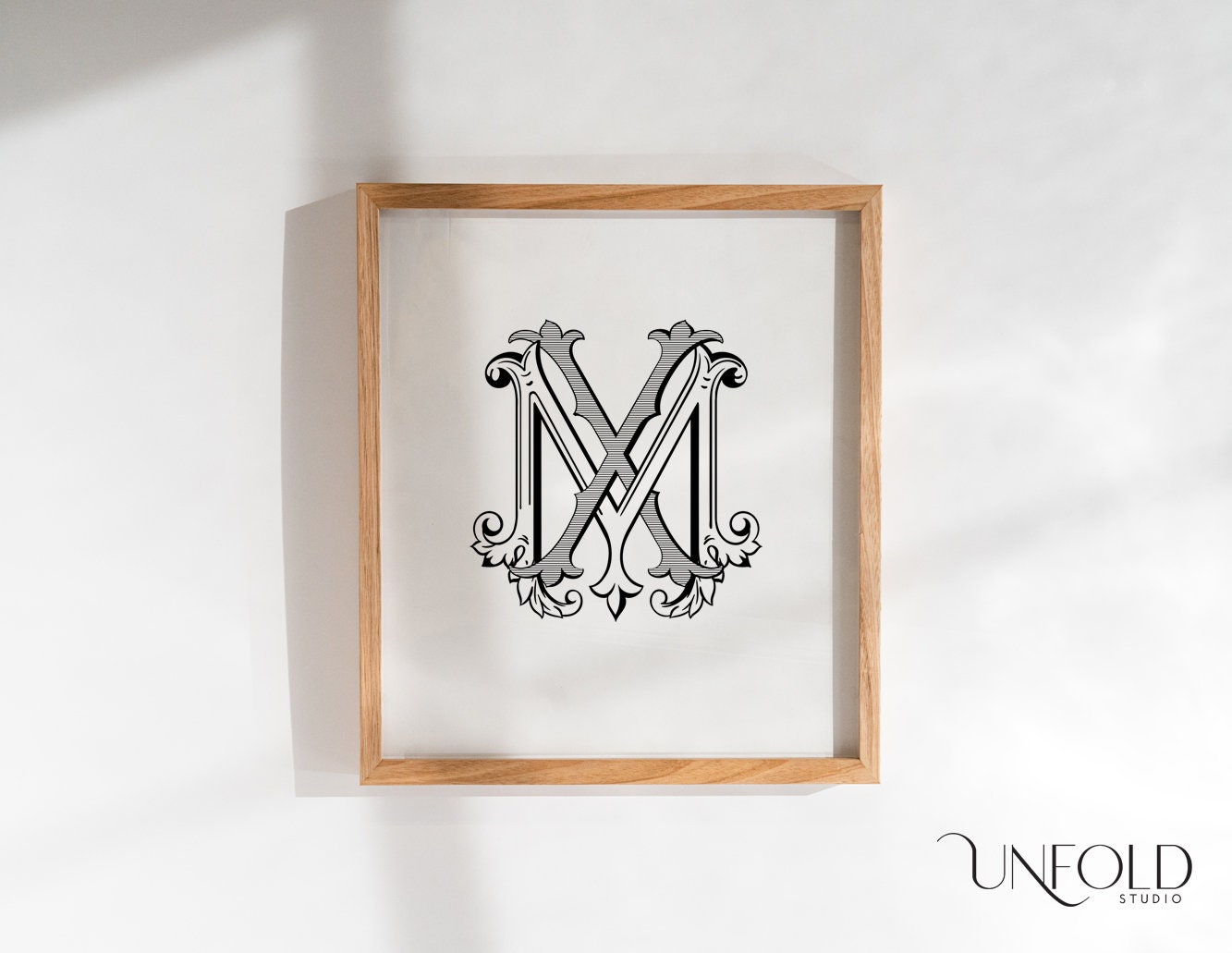 M and X Vintage Interlocking Monograms, Wedding Monogram, Digital ...