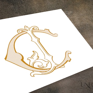 C & J Name Initials, Classic Monograms, wedding monogram, two monogram initials, Interwoven letters, instant download initials - CJ or JC